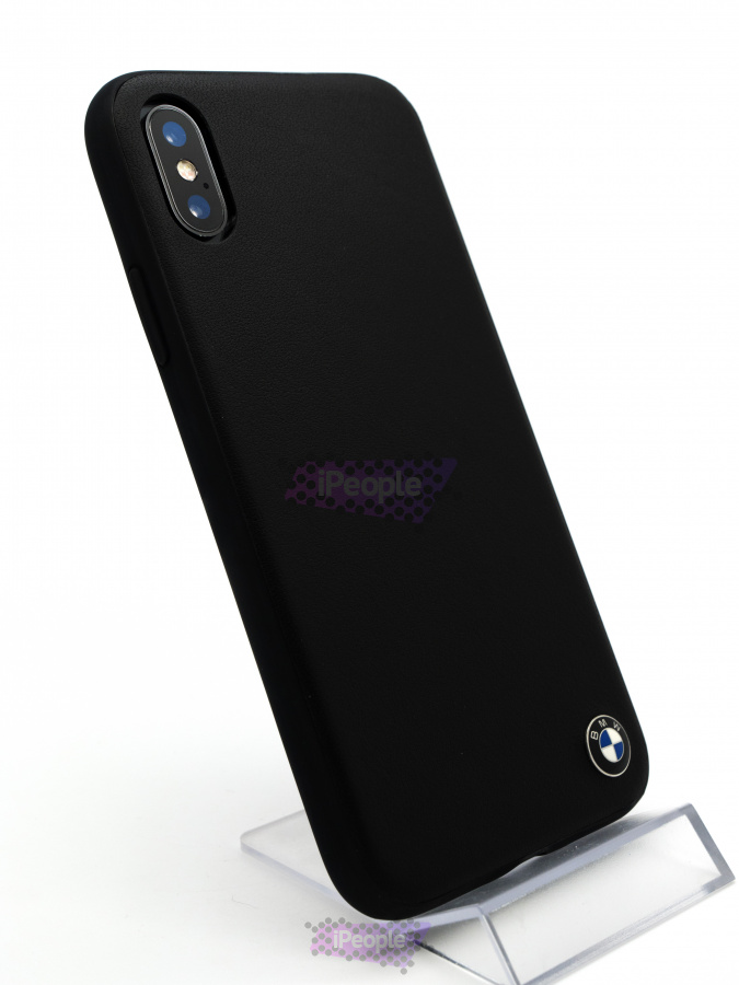 Фото Чехол-накладка BMW Signature Genuine Leather для iPhone XS / X, Чёрный