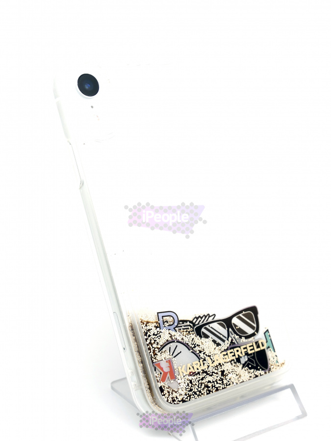 Фото Чехол Karl Lagerfeld Liquid Glitter для iPhone XR, Прозрачный