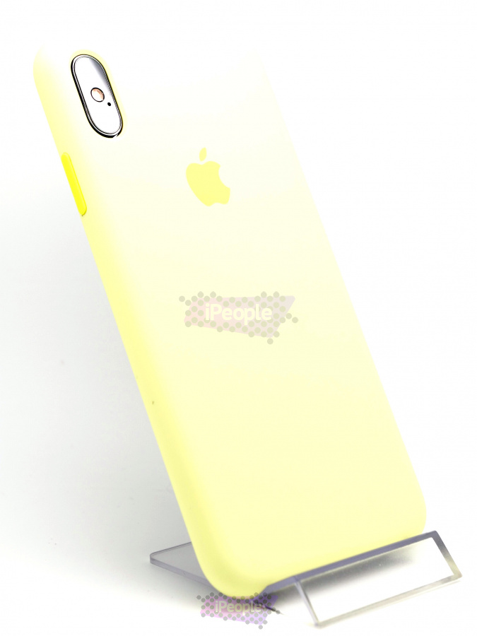 Фото Оригинальный силиконовый чехол для iPhone XS Max (MUJR2ZM/A) Цвет - Mellow Yellow, Желтый
