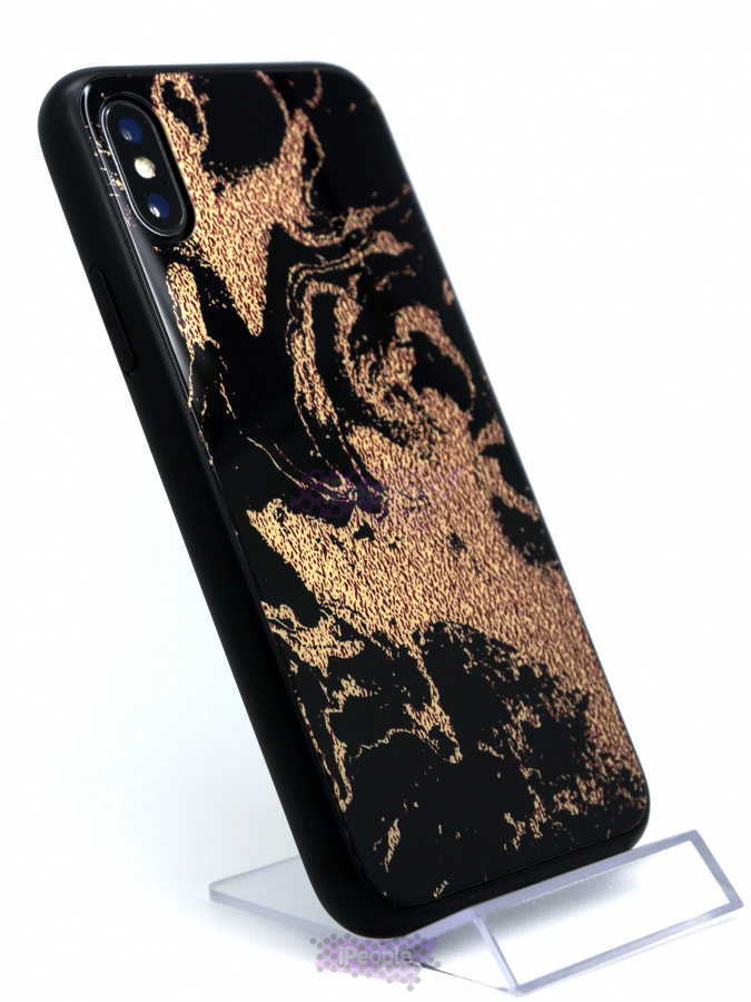 Фото Чехол Deppa Glass Case для Apple iPhone XS / X, Золотой