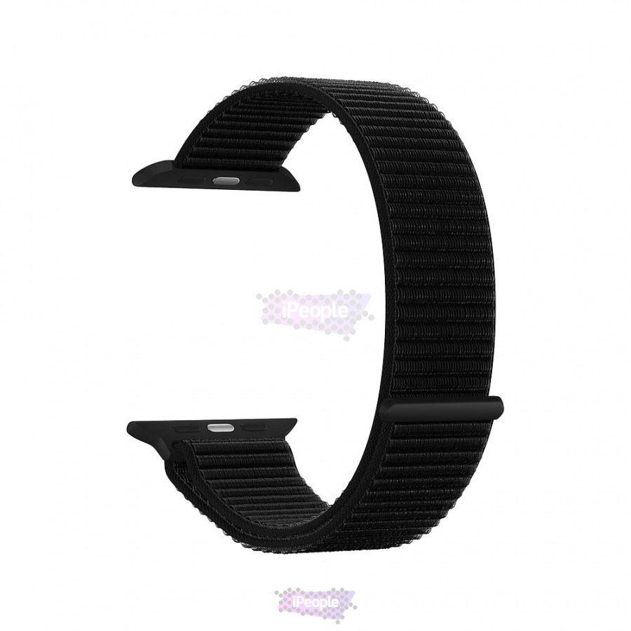 Фото Купить Ремешок Band Nylon для Apple Watch 38/40 мм, нейлоновый (Чёрный) по низкой цене в Москве