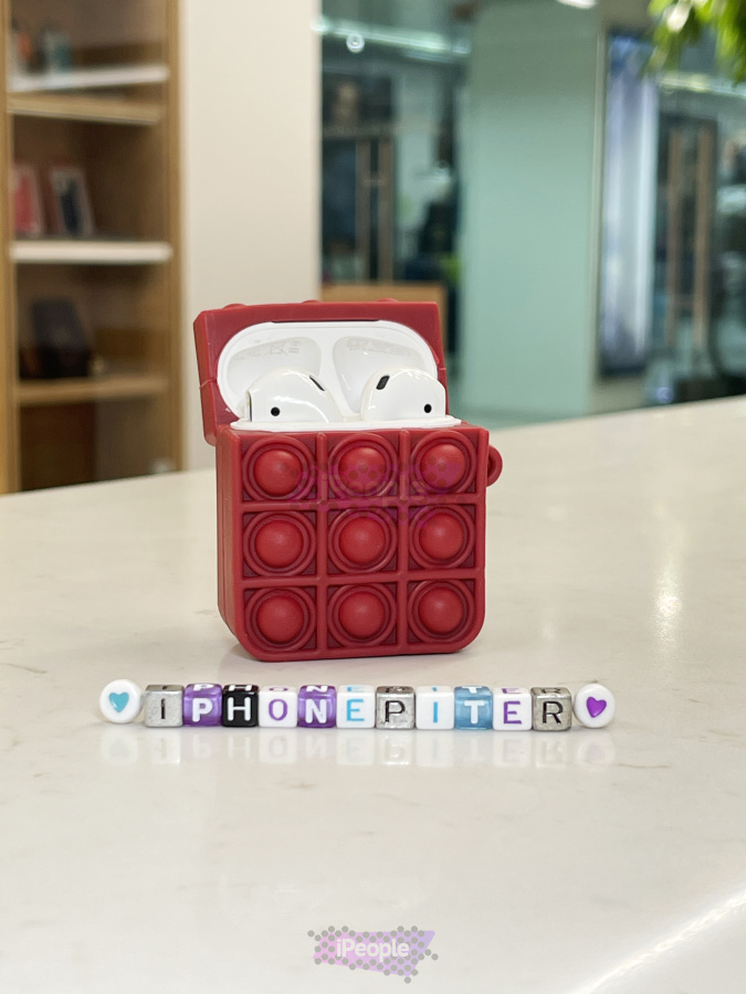 Фото Чехол POP IT для AirPods 2, Красный