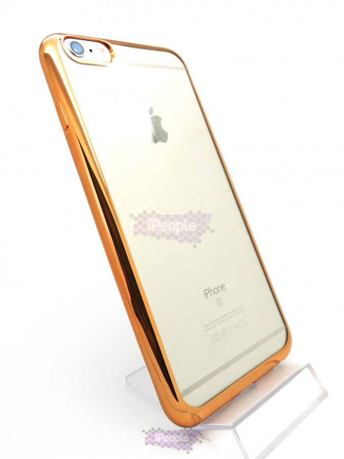 Фото Силиконовый чехол с рамкой для iPhone 6s Plus / 6 Plus, Gold