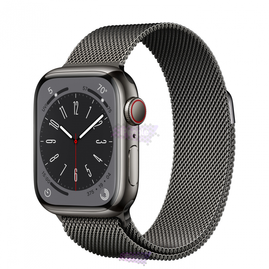 Фото Купить Apple Watch Series 8 <br>41 мм Stainless Steel «Graphite» with Milanese Loop с функцией GPS + Cellular по низкой цене в Москве