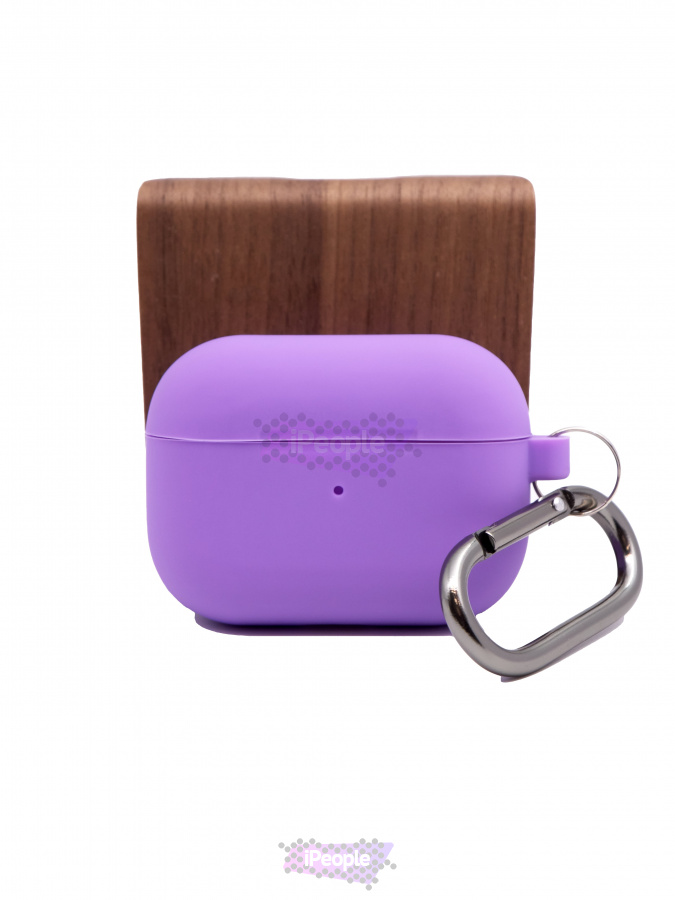 Фото Чехол AirPods Pro Silicon Case с карабином, Фиолетовый