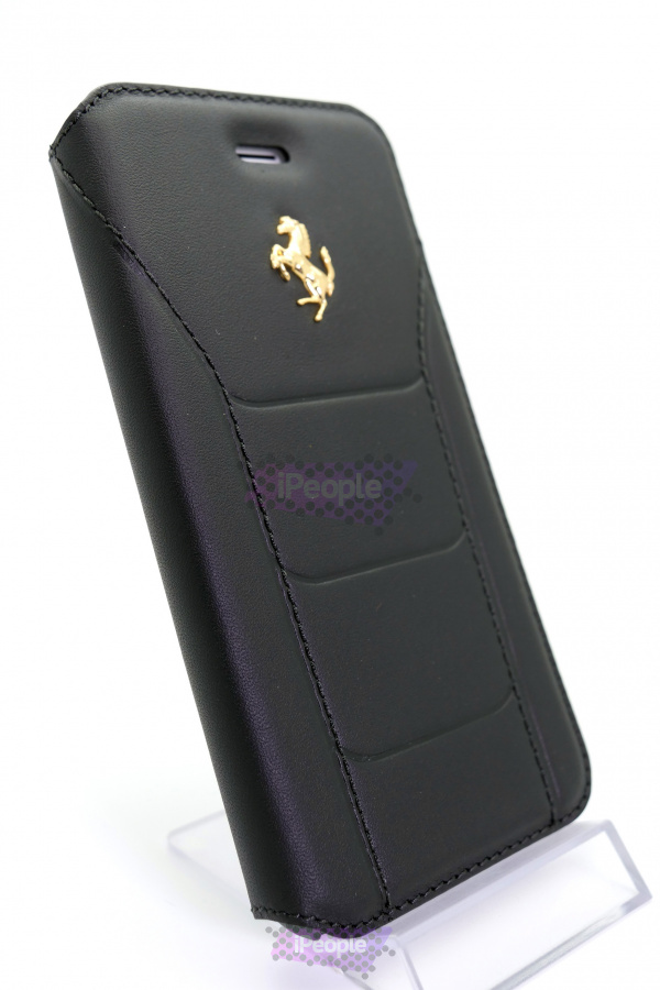 Фото Чехол Ferrari Genuine Leather Folio для iPhone 8 / 7, Чёрный