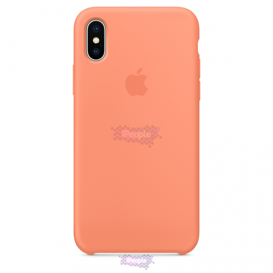 Фото Оригинальный чехол Apple iPhone X Silicone Case (MRRC2ZM/A) - Peach, Оранжевый