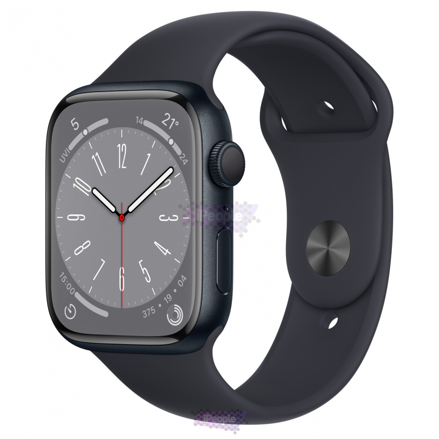 Фото Купить Apple Watch Series 8 (MNP13) <br>45 мм Корпус из алюминия «Midnight» Спортивный ремешок S/M/L по низкой цене в Москве