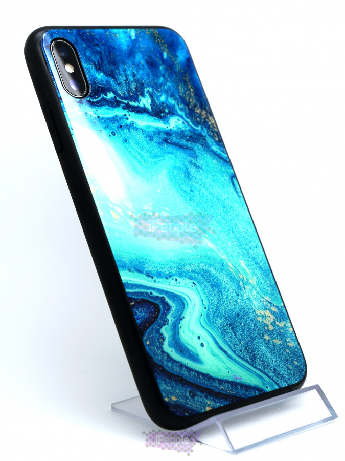Фото Чехол Deppa Glass Case для iPhone XS Max, Голубой