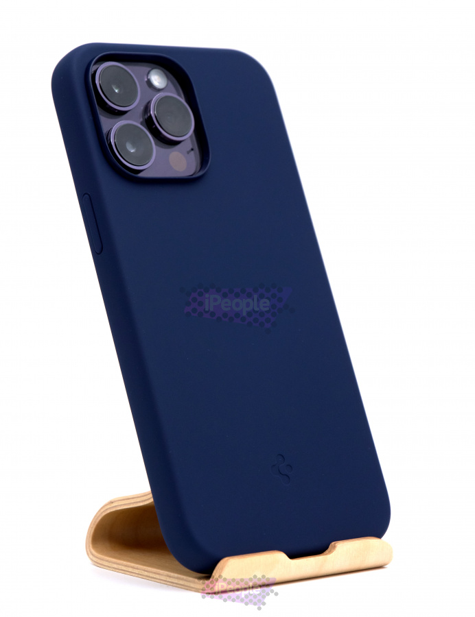 Фото Чехол Spigen Silicone Fit для iPhone 14 Pro Max, Тёмно-синий