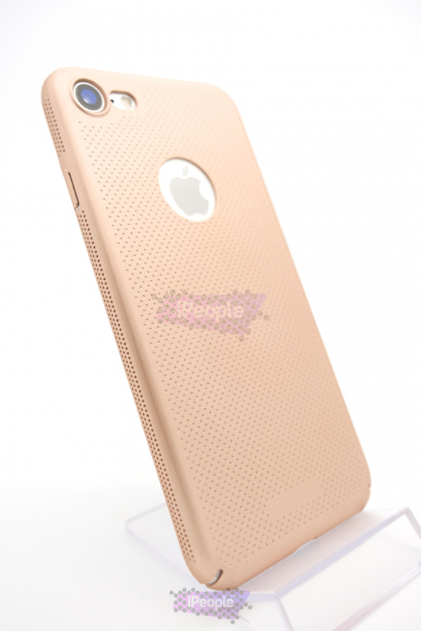 Фото Пластиковая 4D накладка перфорированная для iPhone 8 / 7, Золотой