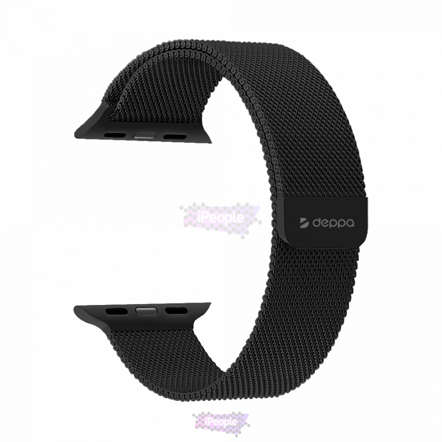 Фото Купить Ремешок Deppa Band Mesh для Apple Watch 38/40 мм, нержавеющая сталь (Чёрный) по низкой цене в Москве