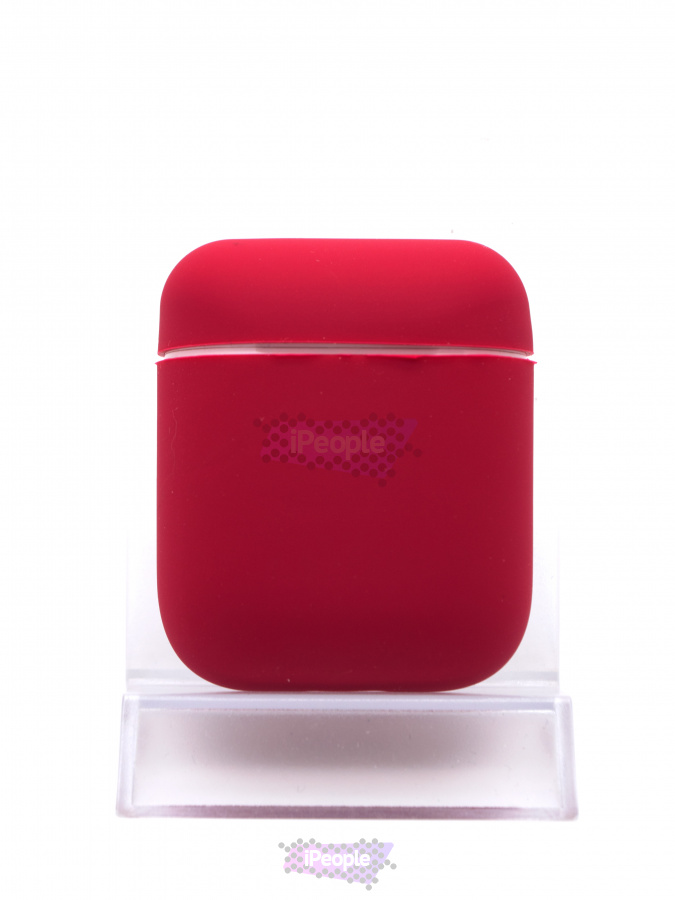 Фото Чехол AirPods Silicon Case, Rose Red, Малиновый