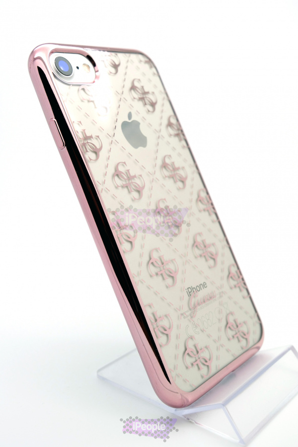 Фото Чехол Guess Transparent TPU Case для iPhone 8 / 7, Розовый