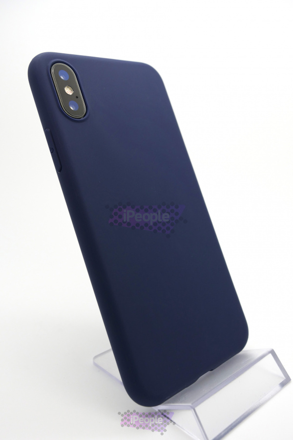 Фото Чехол силиконовый Perfect для iPhone X, Тёмно-синий