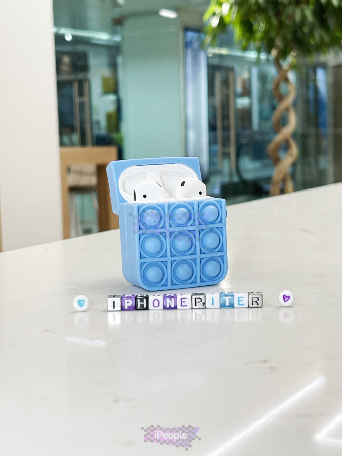 Фото Чехол POP IT для AirPods 2, Голубой