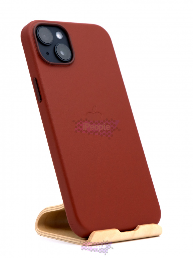 Фото Чехол Apple Leather Case with MagSafe для iPhone 14 Plus MPPD3, Коричневый