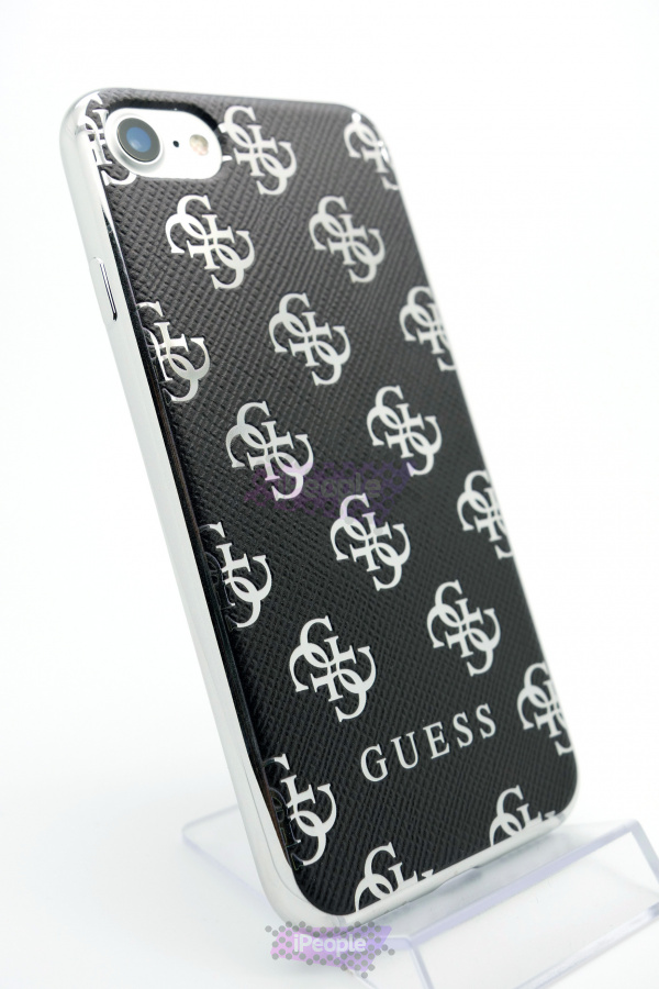Фото Чехол Guess Soft 4G Case для iPhone 8 / 7, Silver, Чёрный