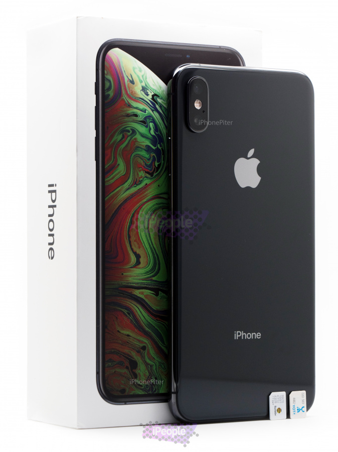 Фото Купить Apple iPhone XS Max 512Gb<br>, 2 Sim, модель A2104, Space Gray (Серый космос) по низкой цене в Москве
