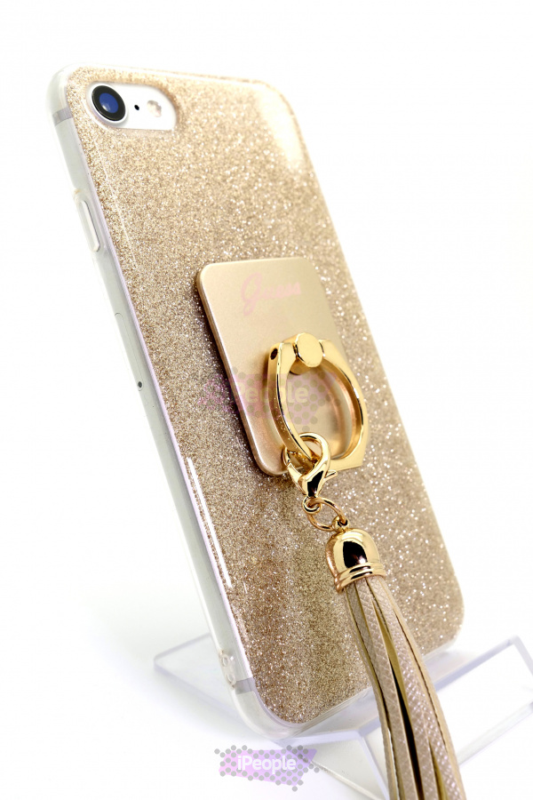 Фото Силиконовый чехол Guess Ring TPU для iPhone 8 / 7, Золотой