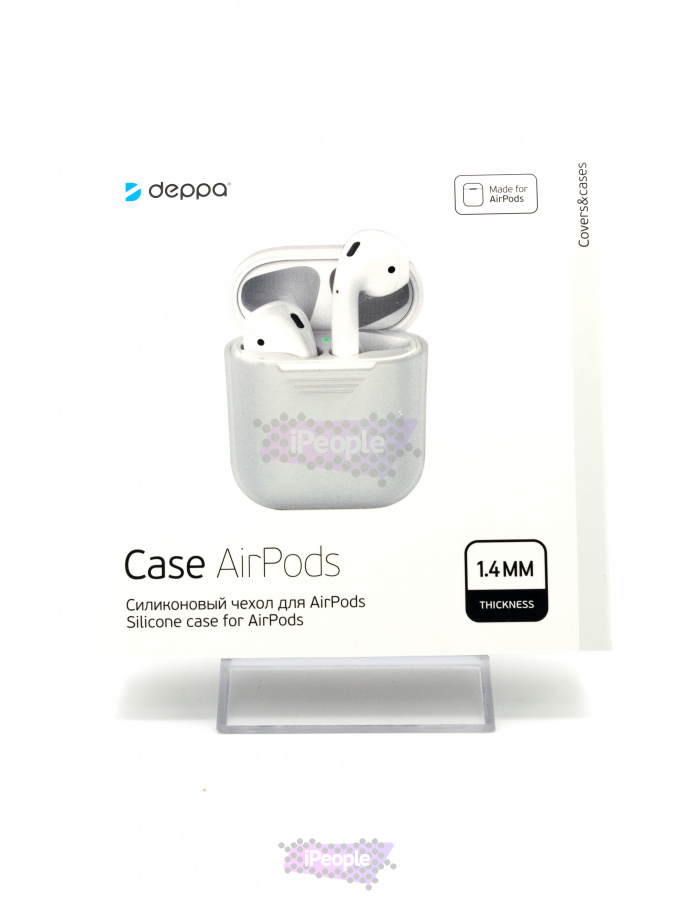 Фото Силиконовый чехол Deppa AirPods Case 1.4мм, Белый
