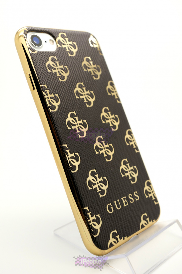 Фото Чехол Guess Soft 4G Case для iPhone 8 / 7, Gold, Чёрный