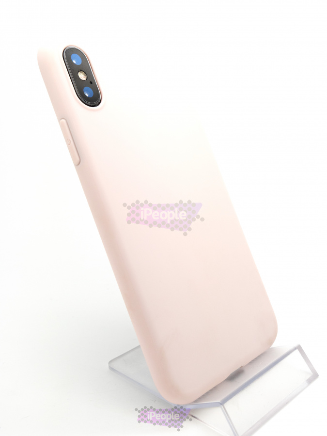 Фото Чехол силиконовый Perfect для iPhone X, Бледно-розовый