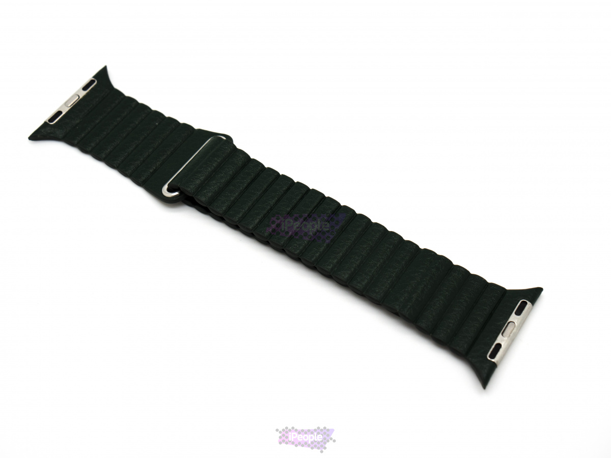 Фото Купить Ремешок Devia Elegant Leather Loop для Apple Watch 44 / 42 мм (Зелёный) по низкой цене в Москве