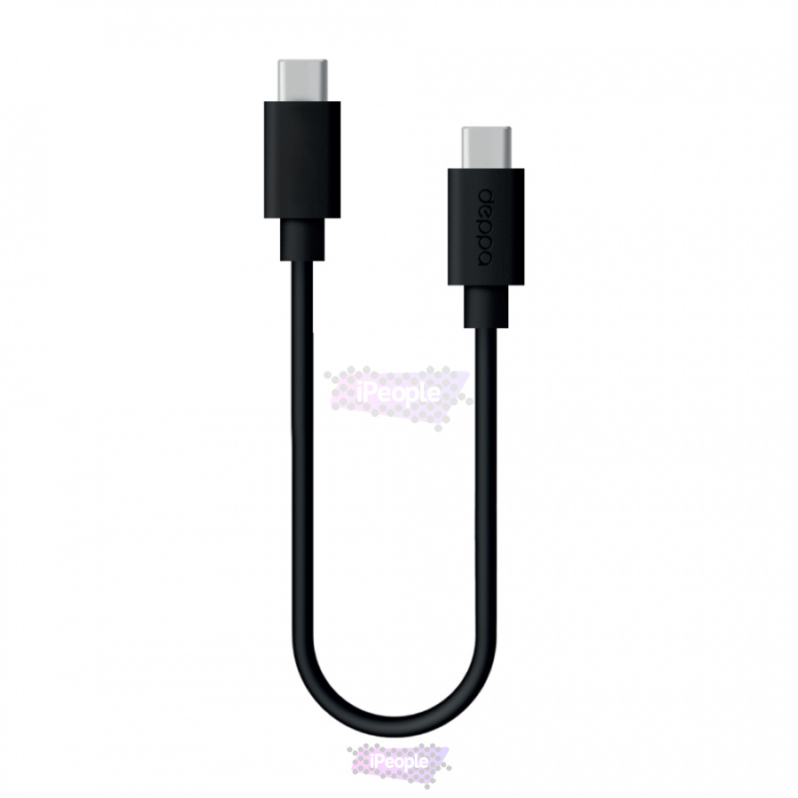 Фото Дата-кабель USB-C - USB-C, 3A, 1.2м (Чёрный), Чёрный