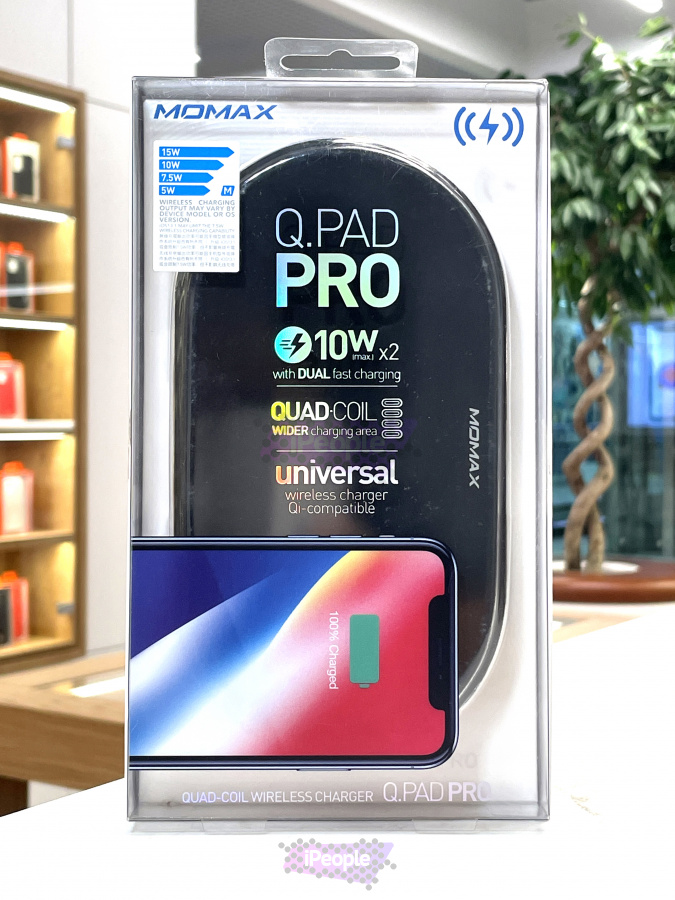 Фото Купить Беспроводное зарядное устройство Momax Q.Pad Pro Quad-Coil Wireless Charger по низкой цене в Москве
