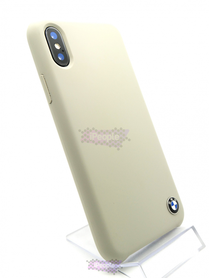 Фото Чехол-накладка BMW Signature Liquid Silicone для iPhone XS / X, Бежевый