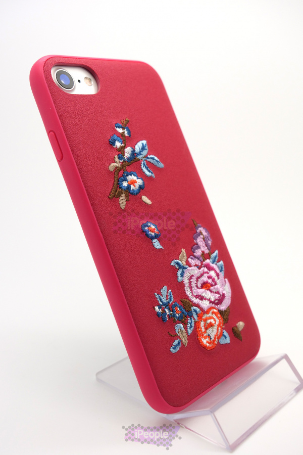 Фото Чехол Devia Flower Embroidery для iPhone 8 / 7, Красный