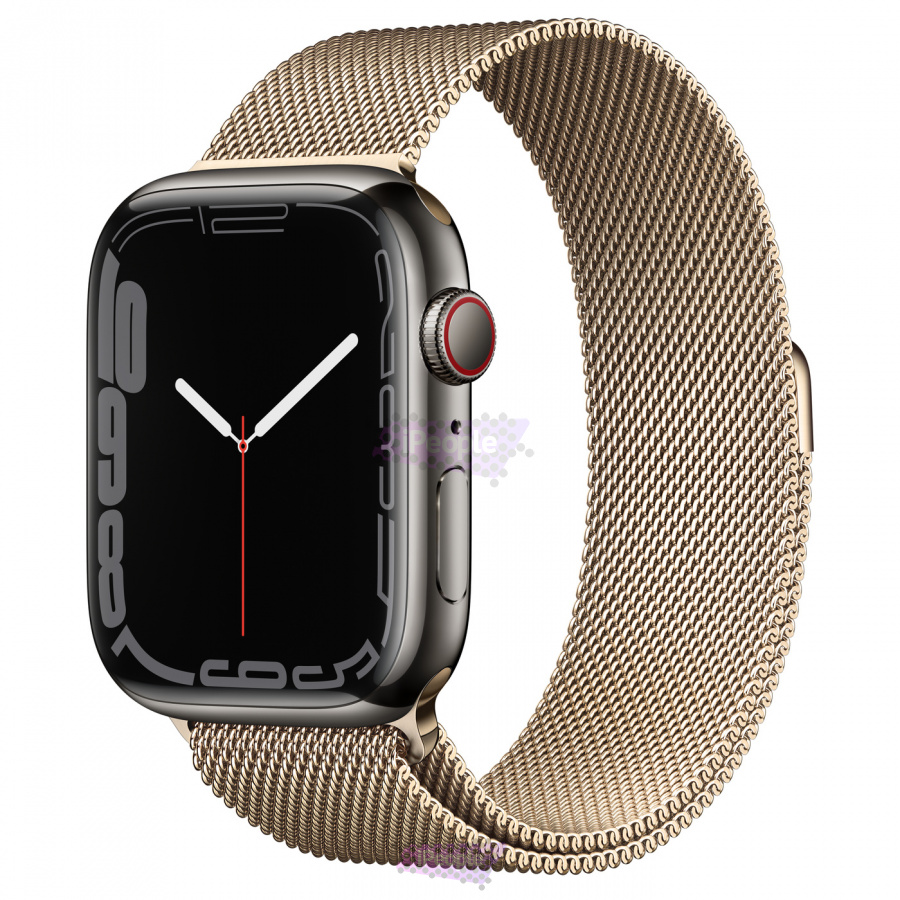 Фото Купить Apple Watch Series 7 (MKJY3) <br>45mm (Gold) Stainless Steel case with Milanese Loop с функцией GPS + Cellular по низкой цене в Москве