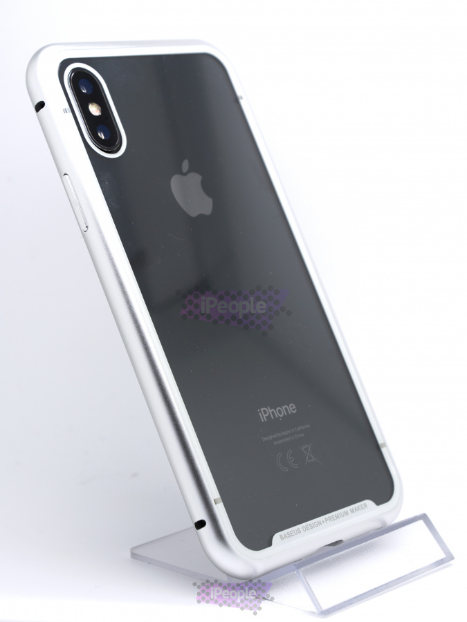 Фото Магнитный чехол Baseus для iPhone XS / X, Silver