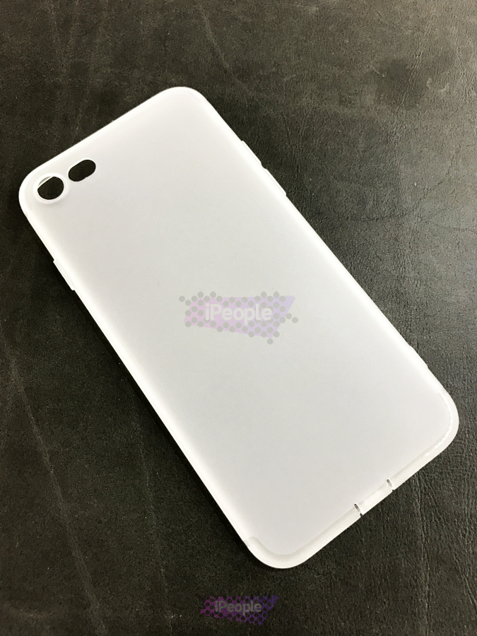 Фото Матовый полиуретановый чехол с защитой камеры для iPhone 7, Белый
