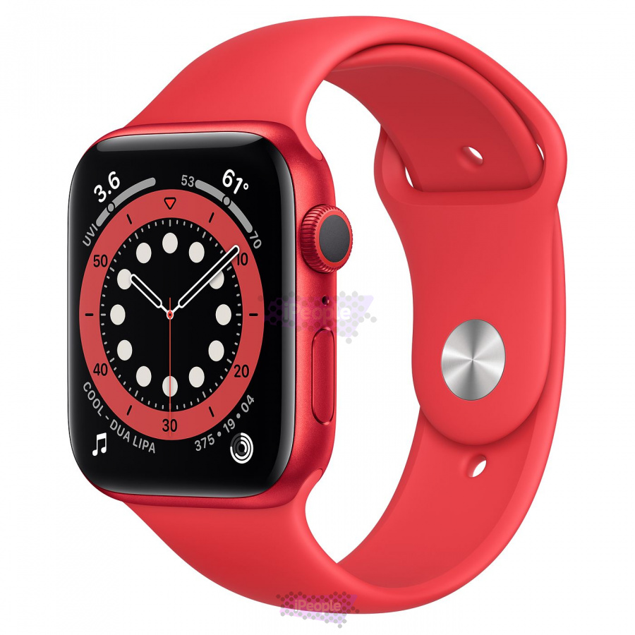 Фото Купить Apple Watch Series 6 (M00M3) <br>44 мм, корпус из алюминия цвета (PRODUCT)RED, спортивный ремешок по низкой цене в Москве