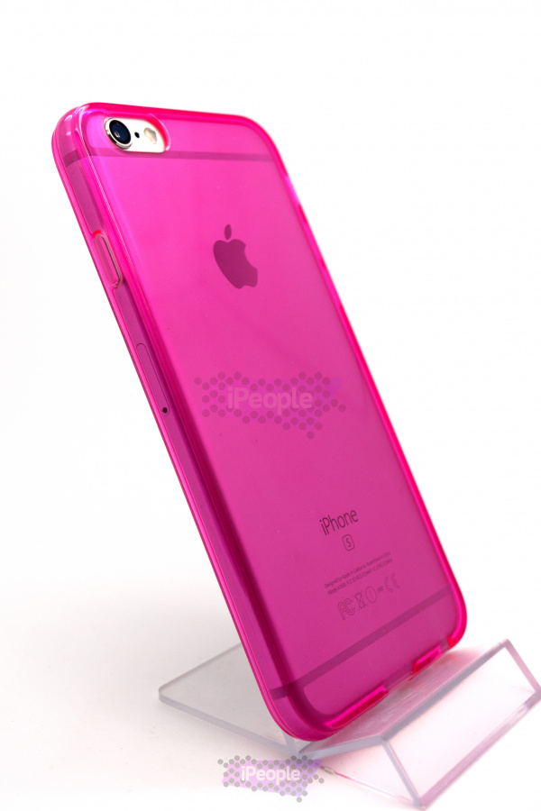 Фото Чехол из твёрдого прозрачного силикона для iPhone 6s / 6, Розовый