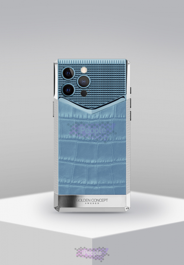 Фото Купить Корпус Golden Concept CLS Silver/Sierra blue для IPhone 13 по низкой цене в Москве