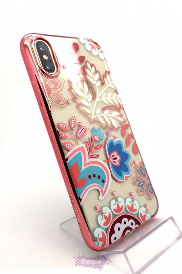 Фото Чехол Devia Crystal Bloosom Soft Case для iPhone X, Rose Gold
