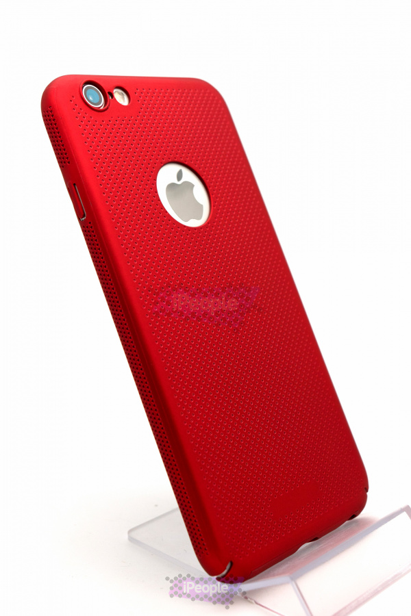 Фото Пластиковая 4D накладка перфорированная для iPhone 6s / 6, Красный