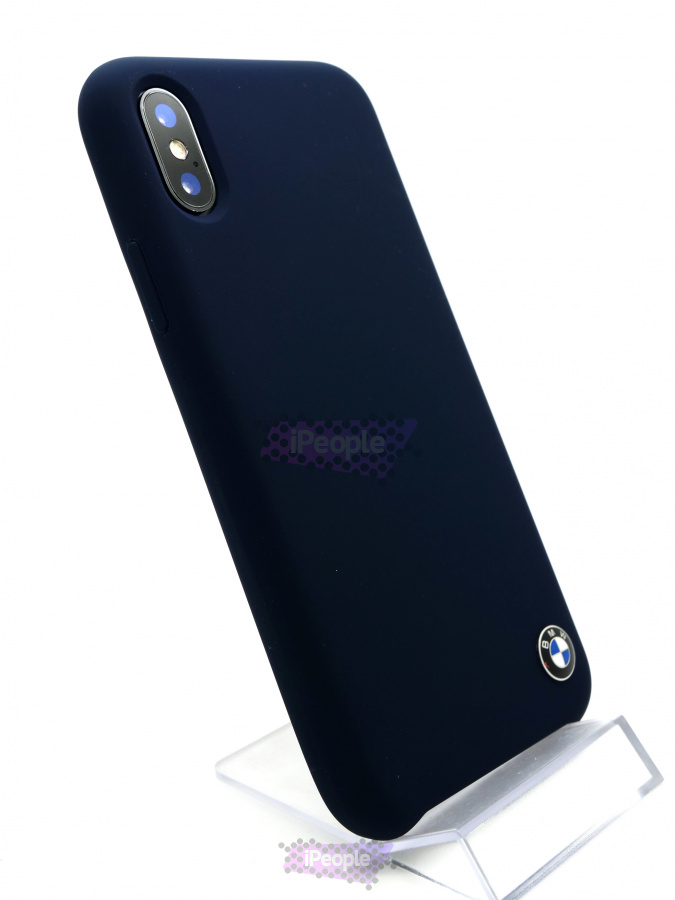 Фото Чехол-накладка BMW Signature Liquid Silicone для iPhone XS / X, Тёмно-синий