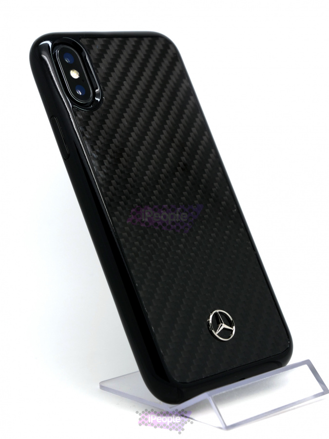 Фото Чехол Mercedes Dynamic Real carbon Hard для iPhone XS / X, Чёрный