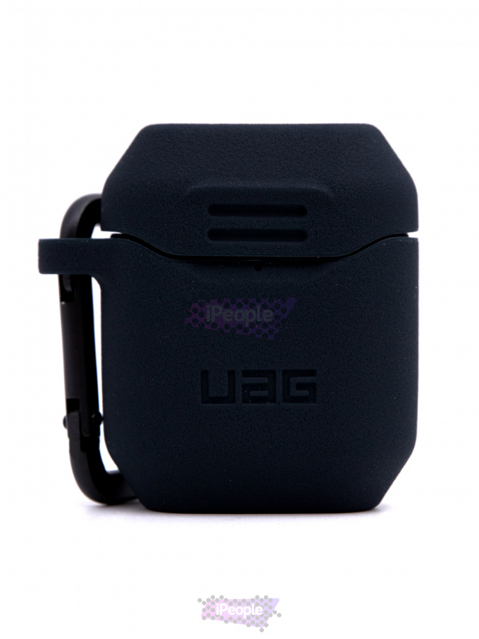 Фото Чехол UAG Standard Issue Silicone с карабином для AirPods 1/2, Чёрный
