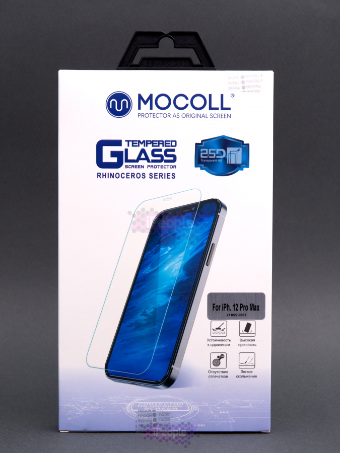 Фото Купить Защитное 3D стекло Mocoll для iPhone 12 Pro Max по низкой цене в Москве