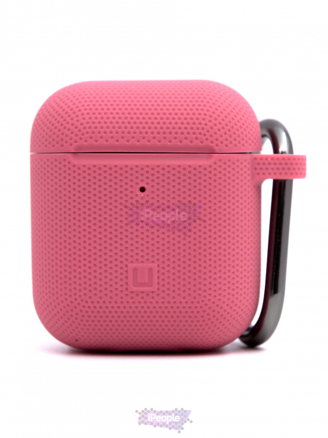 Фото Чехол UAG Dot Silicone с карабином для AirPods 1/2, Малиновый