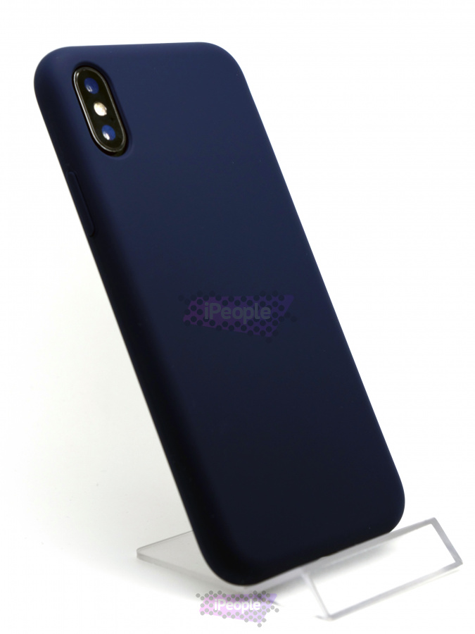 Фото Чехол Devia Nature Silicone для iPhone XS / X, Тёмно-синий