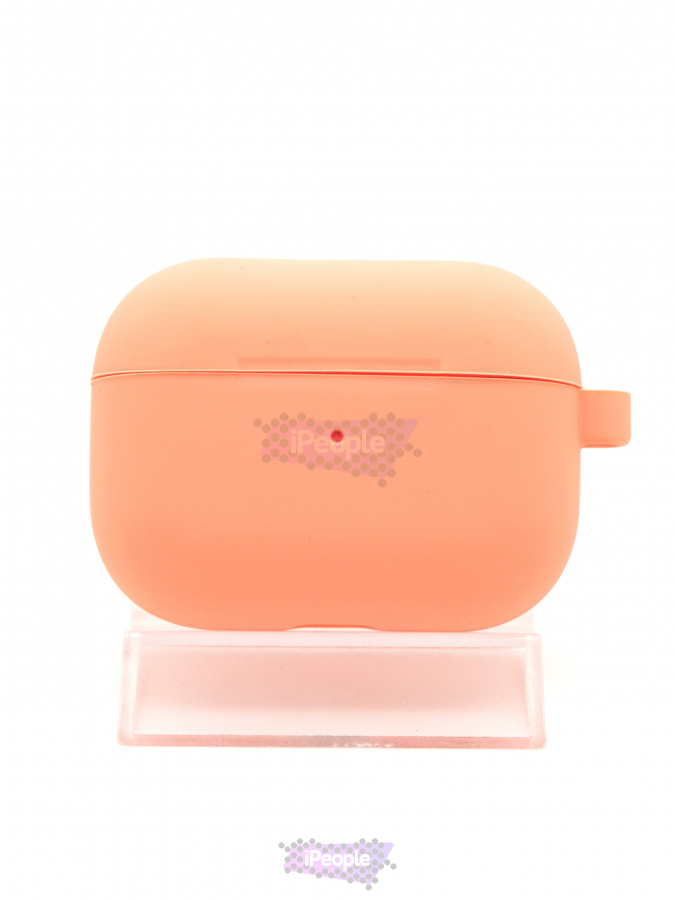 Фото Чехол AirPods Pro Silicon Case с карабином, Papaya, Персиковый