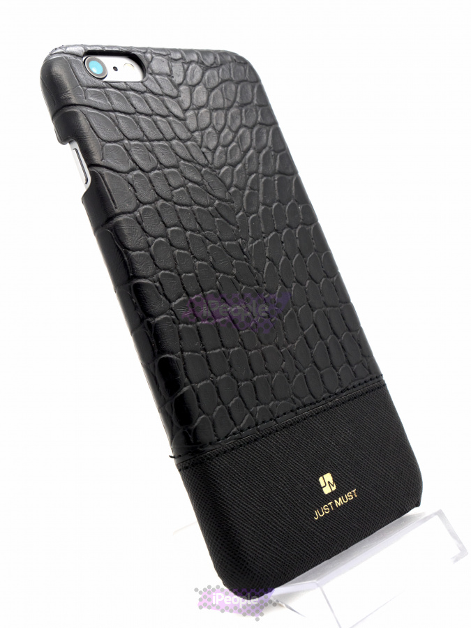 Фото Чехол Just Must CROCO IV для iPhone 6s / 6 Plus, Чёрный