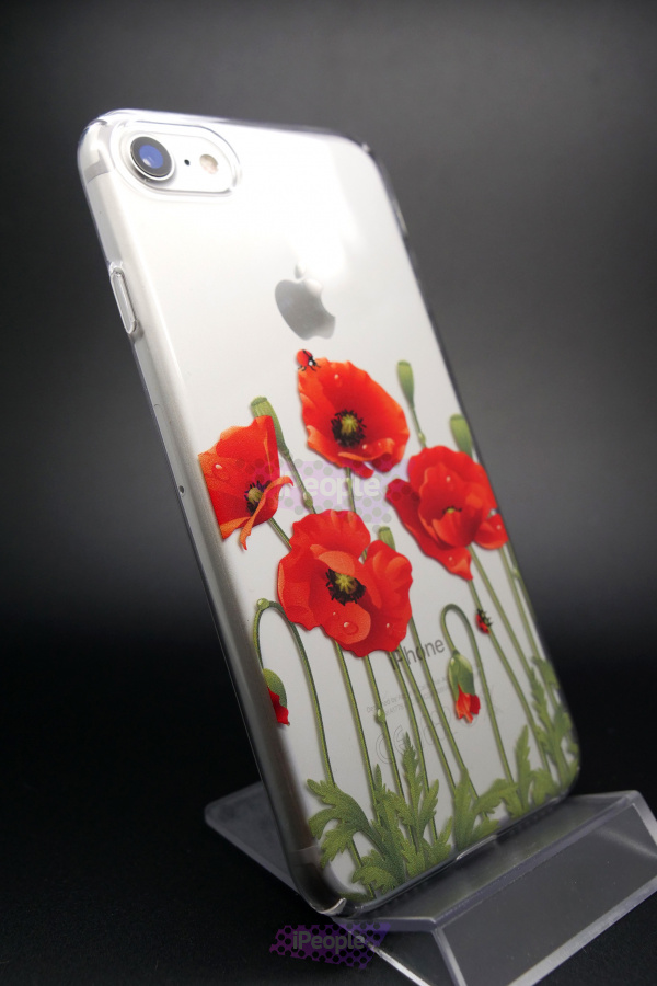 Фото Чехол Deppa ArtCase для iPhone 8 / 7, Flowers Мак, Прозрачный