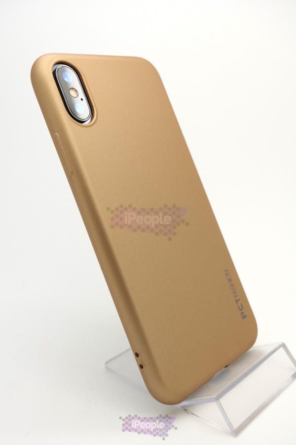 Фото Силиконовый чехол PCTFashion для iPhone X, Золотой